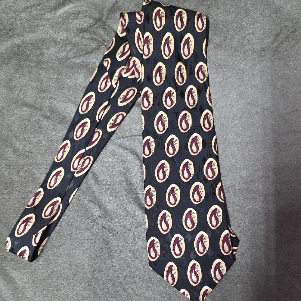 Silk Nordstrom Black Cream Patterned Paisley Tie Ferrell Reed